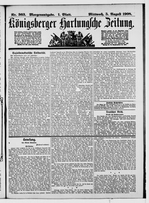 Königsberger Hartungsche Zeitung vom 05.08.1908