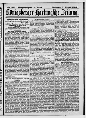 Königsberger Hartungsche Zeitung vom 05.08.1908