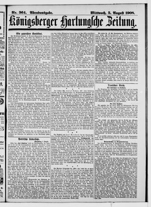 Königsberger Hartungsche Zeitung vom 05.08.1908