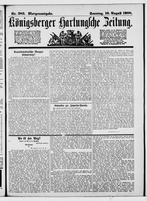 Königsberger Hartungsche Zeitung vom 16.08.1908