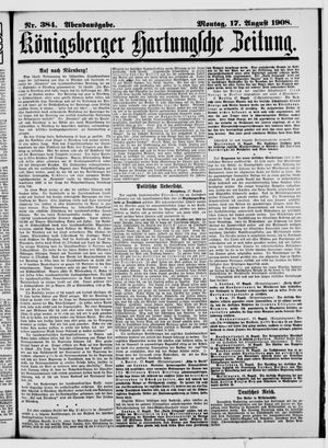 Königsberger Hartungsche Zeitung vom 17.08.1908