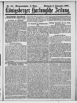 Königsberger Hartungsche Zeitung vom 02.09.1908