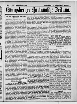 Königsberger Hartungsche Zeitung vom 02.09.1908