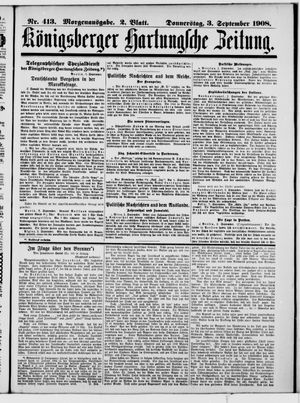 Königsberger Hartungsche Zeitung on Sep 3, 1908