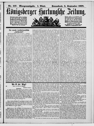Königsberger Hartungsche Zeitung vom 05.09.1908