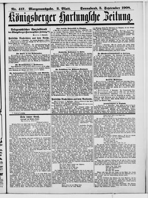 Königsberger Hartungsche Zeitung vom 05.09.1908