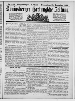 Königsberger Hartungsche Zeitung vom 10.09.1908