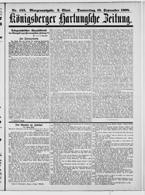 Königsberger Hartungsche Zeitung vom 10.09.1908