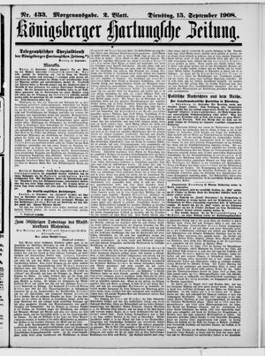 Königsberger Hartungsche Zeitung vom 15.09.1908