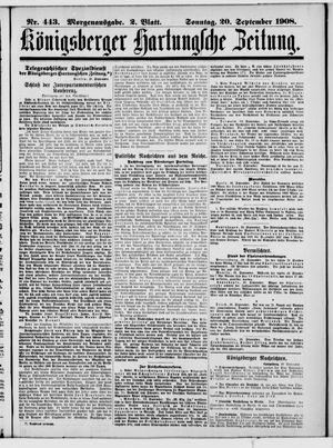 Königsberger Hartungsche Zeitung vom 20.09.1908
