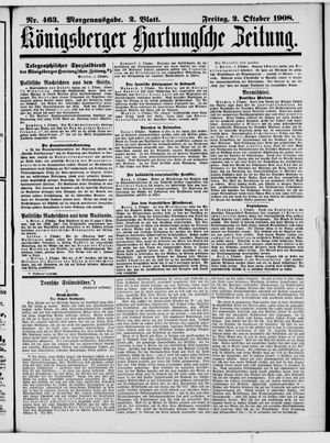 Königsberger Hartungsche Zeitung on Oct 2, 1908