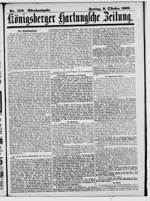 Königsberger Hartungsche Zeitung vom 09.10.1908