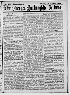 Königsberger Hartungsche Zeitung vom 12.10.1908