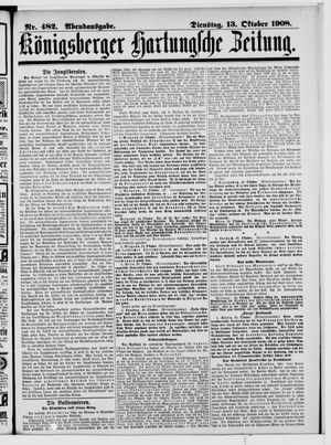 Königsberger Hartungsche Zeitung on Oct 13, 1908