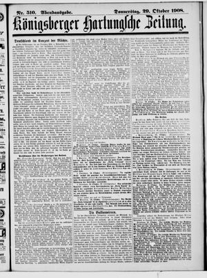 Königsberger Hartungsche Zeitung vom 29.10.1908