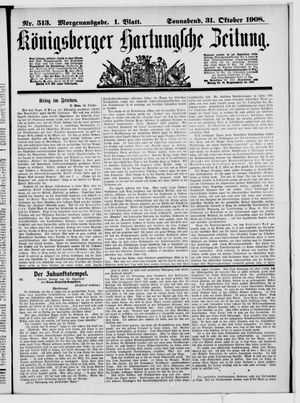 Königsberger Hartungsche Zeitung vom 31.10.1908