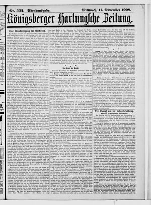 Königsberger Hartungsche Zeitung vom 11.11.1908