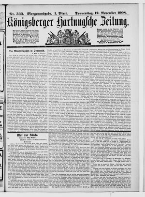 Königsberger Hartungsche Zeitung on Nov 12, 1908