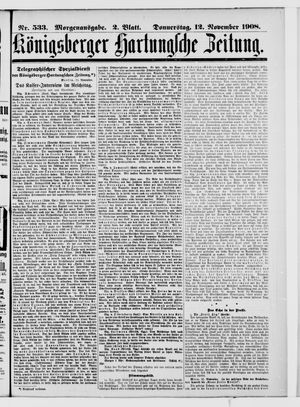 Königsberger Hartungsche Zeitung on Nov 12, 1908