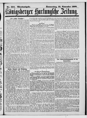 Königsberger Hartungsche Zeitung on Nov 12, 1908