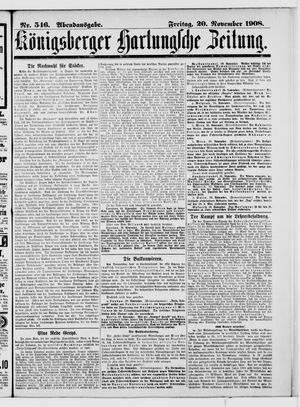Königsberger Hartungsche Zeitung on Nov 20, 1908