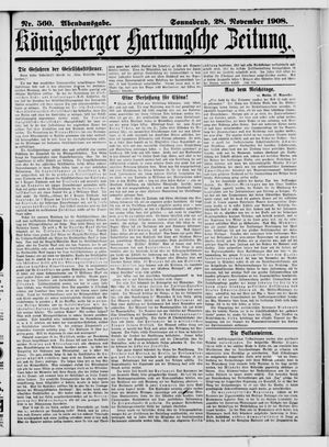 Königsberger Hartungsche Zeitung vom 28.11.1908