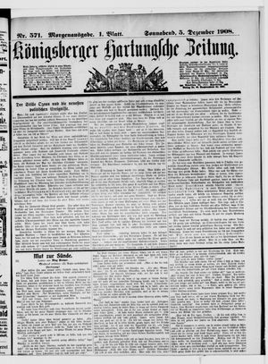Königsberger Hartungsche Zeitung vom 05.12.1908