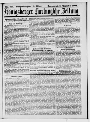 Königsberger Hartungsche Zeitung vom 05.12.1908