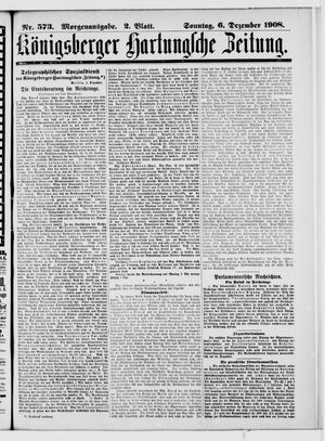 Königsberger Hartungsche Zeitung vom 06.12.1908
