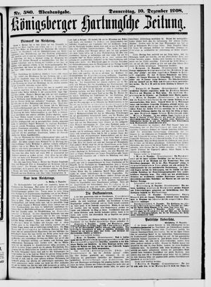 Königsberger Hartungsche Zeitung vom 10.12.1908