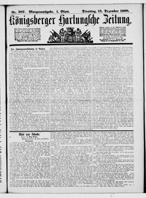 Königsberger Hartungsche Zeitung vom 15.12.1908