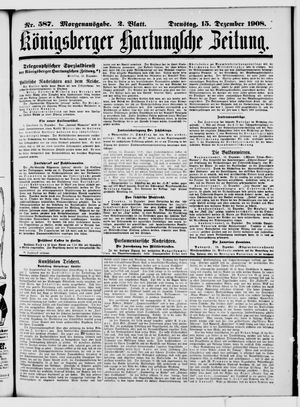 Königsberger Hartungsche Zeitung vom 15.12.1908