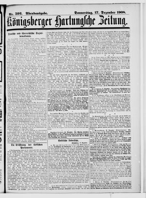 Königsberger Hartungsche Zeitung vom 17.12.1908