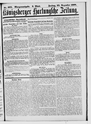 Königsberger Hartungsche Zeitung vom 25.12.1908