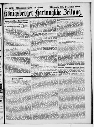 Königsberger Hartungsche Zeitung vom 30.12.1908