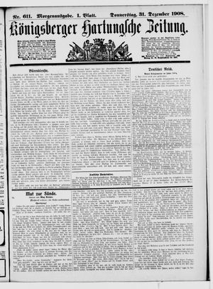Königsberger Hartungsche Zeitung on Dec 31, 1908