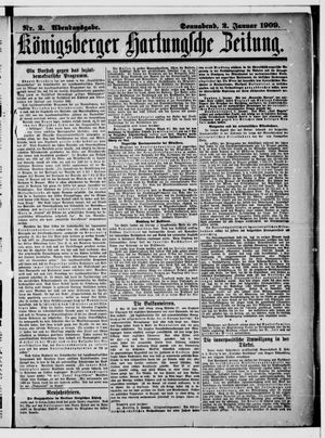 Königsberger Hartungsche Zeitung vom 02.01.1909