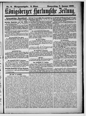 Königsberger Hartungsche Zeitung vom 07.01.1909