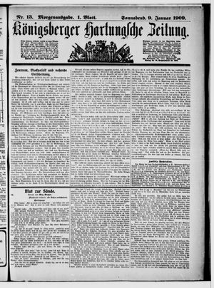 Königsberger Hartungsche Zeitung vom 09.01.1909