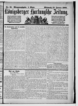 Königsberger Hartungsche Zeitung vom 13.01.1909