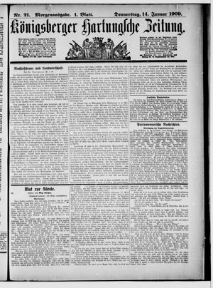 Königsberger Hartungsche Zeitung vom 14.01.1909