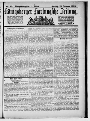 Königsberger Hartungsche Zeitung on Jan 15, 1909
