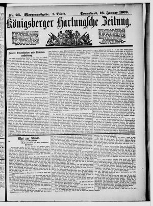 Königsberger Hartungsche Zeitung vom 16.01.1909