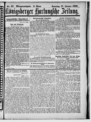 Königsberger Hartungsche Zeitung vom 17.01.1909
