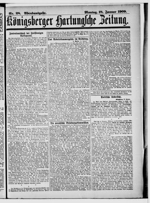 Königsberger Hartungsche Zeitung vom 18.01.1909