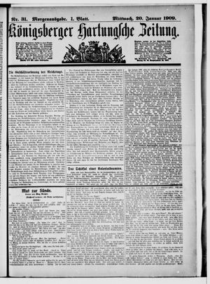 Königsberger Hartungsche Zeitung on Jan 20, 1909