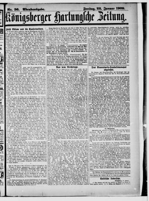 Königsberger Hartungsche Zeitung on Jan 22, 1909