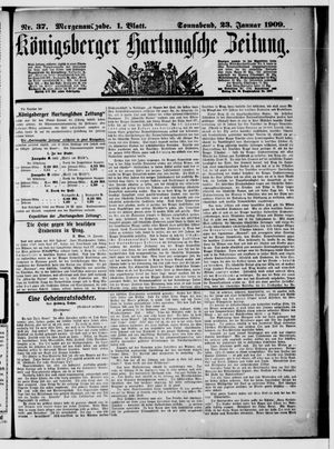 Königsberger Hartungsche Zeitung vom 23.01.1909