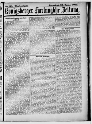 Königsberger Hartungsche Zeitung vom 23.01.1909