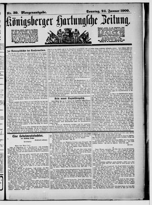 Königsberger Hartungsche Zeitung on Jan 24, 1909